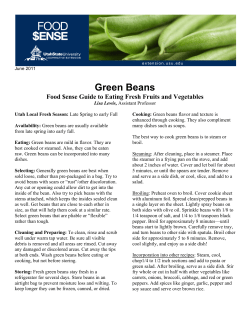 Green Beans Food $ense Guide to Eating Fresh Fruits and Vegetables