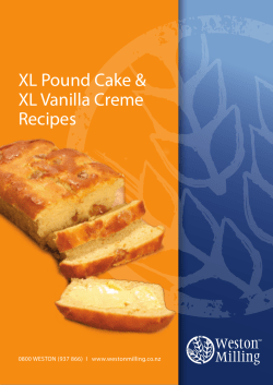 XL Pound Cake &amp; XL Vanilla Creme Recipes