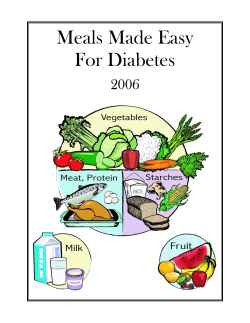 Meals Made Easy For Diabetes