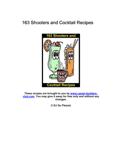 163 Shooters and Cocktail Recipes