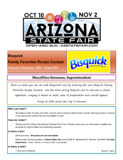 Bisquick Family Favorites Recipe Contest Culinary Division– 500 - Class 003