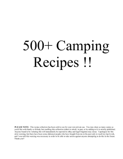 500+ Camping Recipes !!