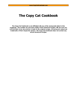 The Copy Cat Cookbook
