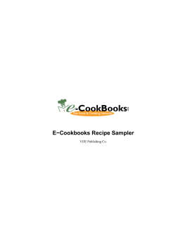 E−Cookbooks Recipe Sampler VJJE Publishing Co.