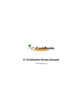 E−Cookbooks Recipe Sampler VJJE Publishing Co.