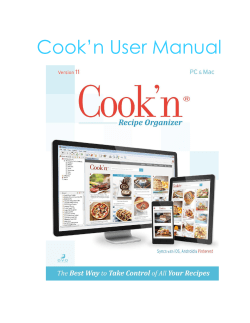 Cook’n User Manual