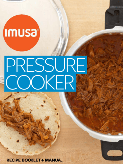pressure cooker + recipe booklet