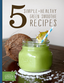 5 RECIPES SIMPLE+HEALTHY GREEN SMOOTHIE