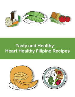 Tasty and Healthy — Heart Healthy Filipino Recipes