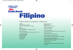 Filipino Filipino Recipe Competition Judging Day
