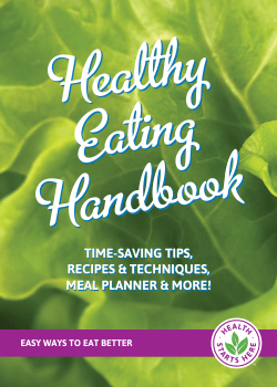 Healthy Eating Handbook time-saving tips,