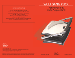 WOLFGANG PUCK Panini Maker &amp; Multi-Purpose Grill