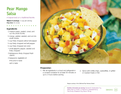 Pear Mango Salsa Ingredients