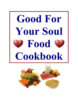 Good For Your Soul Food Cookbook