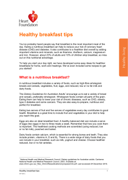 Healthy breakfast tips