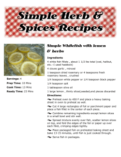 Simple Herb &amp; Spices Recipes Simple Whitefish with lemon &amp; herbs