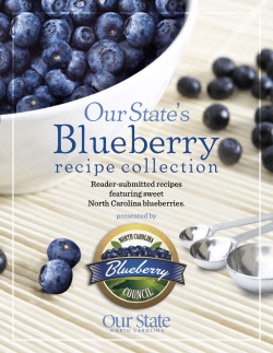 Blueberry Our State’s recipe collection Reader-submitted recipes