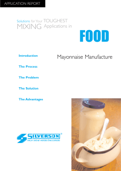 FOOD MIXING Mayonnaise Manufacture TOUGHEST