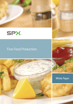 Fine Food Production White Paper