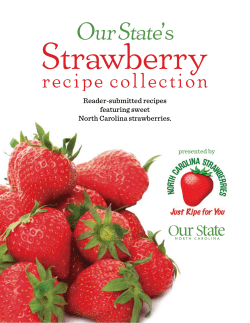 Strawberry Our State’s recipe collection Reader-submitted recipes