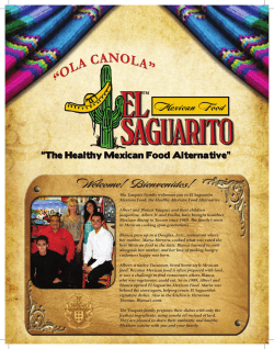 The Vasquez Family welcomes you to El Saguarito