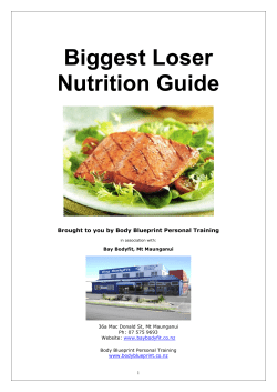 Biggest Loser Nutrition Guide
