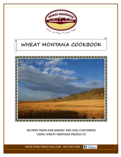 WHEAT MONTANA COOKBOOK  RECIPES FROM OUR BAKERY AND OUR CUSTOMERS