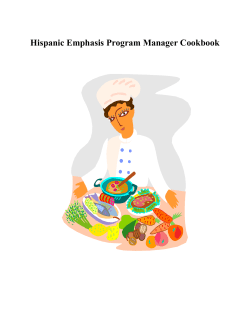 Hispanic Emphasis Program Manager Cookbook