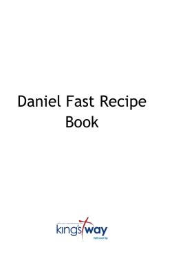 Daniel Fast Recipe Book