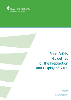 Food Safety Guidelines for the Preparation and Display of Sushi