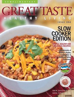 GREAT TASTE SLOW COOKER EDITION
