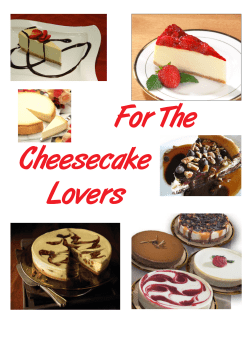 For The Cheesecake Lovers