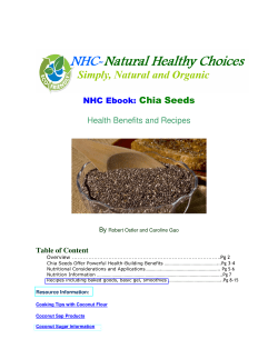 Chia Seeds NHC Ebook: Health Benefits and Recipes