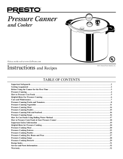 Pressure Canner Instructions and Cooker and Recipes