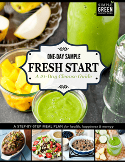 FRESH START ONE-DAY SAMPLE A 21-Day Cleanse Guide Page