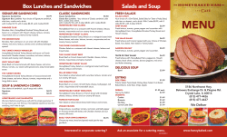 menu box lunches and Sandwiches Salads and Soup Signature SandwicheS