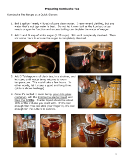 Preparing Kombucha Tea  Kombucha Tea Recipe at a Quick Glance: