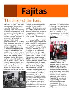 Fajitas  The Story of the Fajita