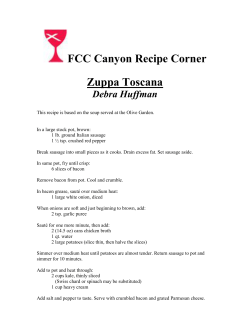 FCC Canyon Recipe Corner Zuppa Toscana Debra Huffman