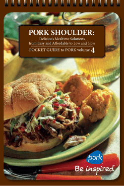 4 pork  shoulder: PockEt GuiDE to Pork volume Delicious Mealtime Solutions