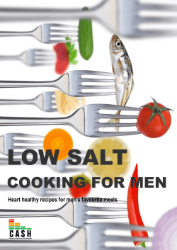 LOW SALT COOKING FOR MEN Heart healthy recipes for men’s favourite meals