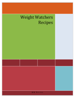 Weight Watchers Recipes  W W