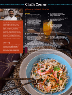 Chef’s Corner Chinese-style Pancit (Noodles) Yields 4 servings