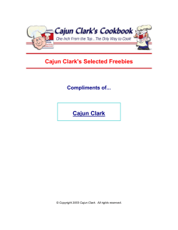 Cajun Clark's Selected Freebies  Cajun Clark Compliments of...