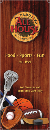 Food ˙ Sports ˙ Fun ˝ Est. 1999 ˝ Full Menu Served