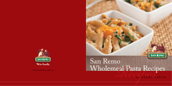 Recies San Remo Wholemeal Pasta Recipes
