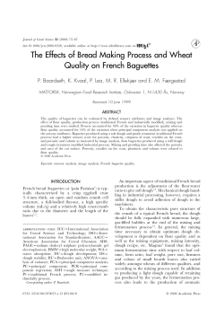 The Effects of Bread Making Process and Wheat