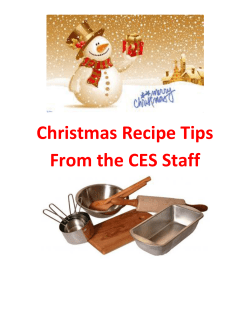 Christmas Recipe Tips From the CES Staff