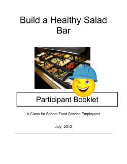 Build a Healthy Salad Bar Participant Booklet