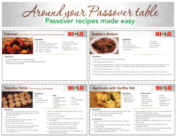Passover recipes made easy